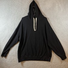 Buffalo David Bitton Black Pullover Hoodie Men's XL Hooded Drawstring Knit