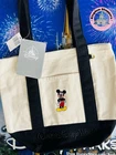 2026 Walt Disney World Park Mickey Mouse Black Canvas Mini Tote Bag New