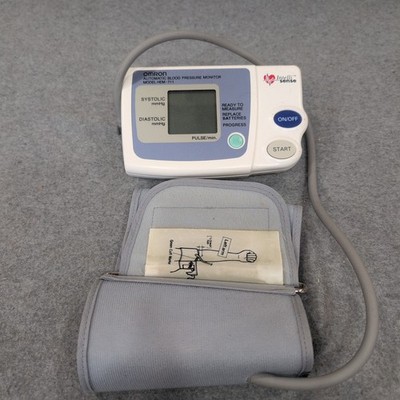 Omron HEM-711 Automatic Blood Pressure Monitor IntelliSense Digital White Gray