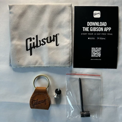 Gibson Acoustic Case Candy - Wrench, Cloth, Strap Pin, Leather Keychain