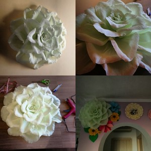 Dettagli Su Fiori Gigante Carta Crespa Handmade Cristina