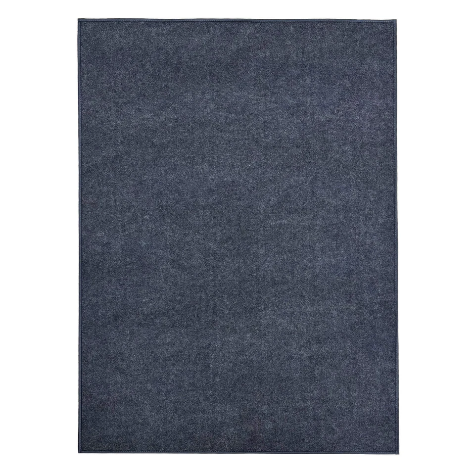 Alfombra Koeckritz Económica Acanalada Azul Interior/Exterior para Patios, Cubierta, Balcón Foto 2 de 4