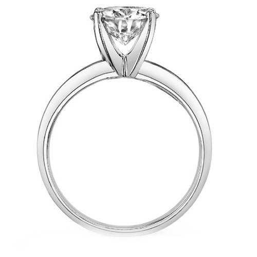 1CT Women's Unique 14K WG Round Cut Moissanite 4 Prong Solitaire Engagement Ring - Bild 3 von 3