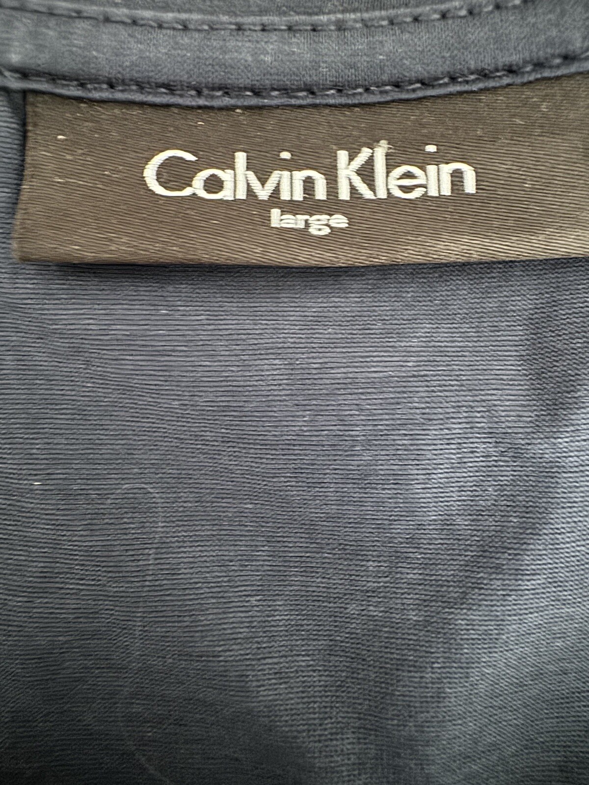calvin klein men's t-shirt navy blue T-shirt logo quick dry casual 100% cotton L thumbnail 4