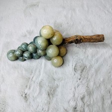 Vintage MCM Grapes Italian Marble Alabaster Stone Marble Blue Green Decor
