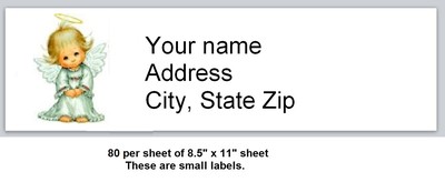 80 small Return Address Labels Angel Buy 3 get 1 free (a 6) | eBay
