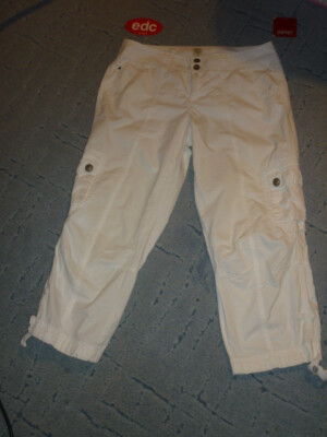 Esprit Sommerhose/ Caprihose 3/4 weiß Gr.40 TOP