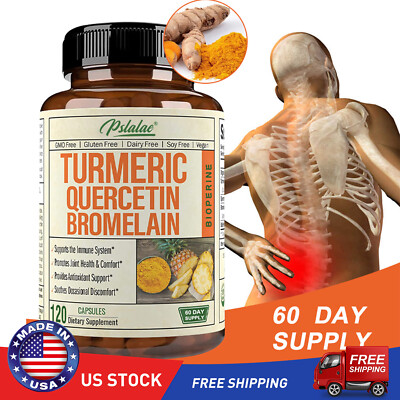 Turmeric Quercetin Bromelain Capsules 1410mg- Promotes Joint Health and Supports