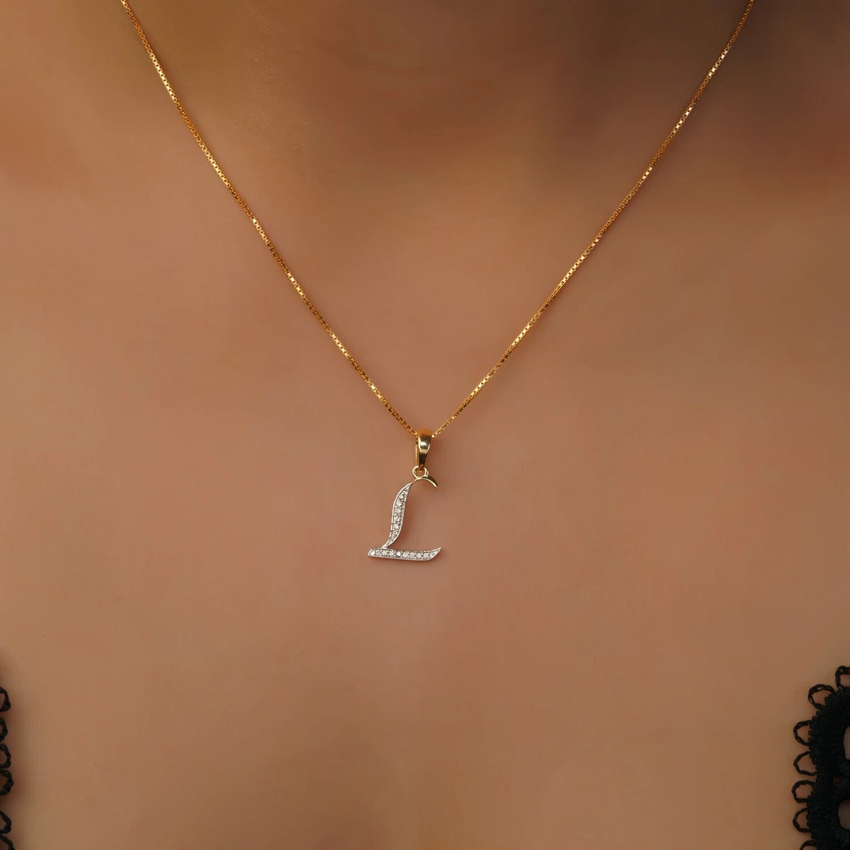 Triple Initial Necklace - Gold – EDGE of EMBER