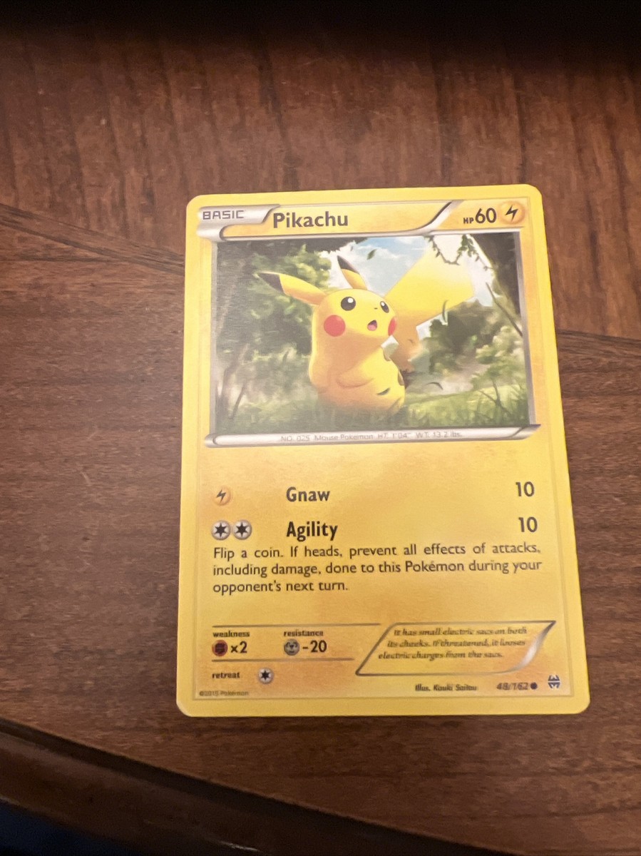 POKEMON Trading Card Basic Pikachu HP60 48/162 2016 | eBay