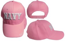 United States Navy 3-D Letters Pink Hat OFFICIALLY LICENSED BY THE US NAVY 