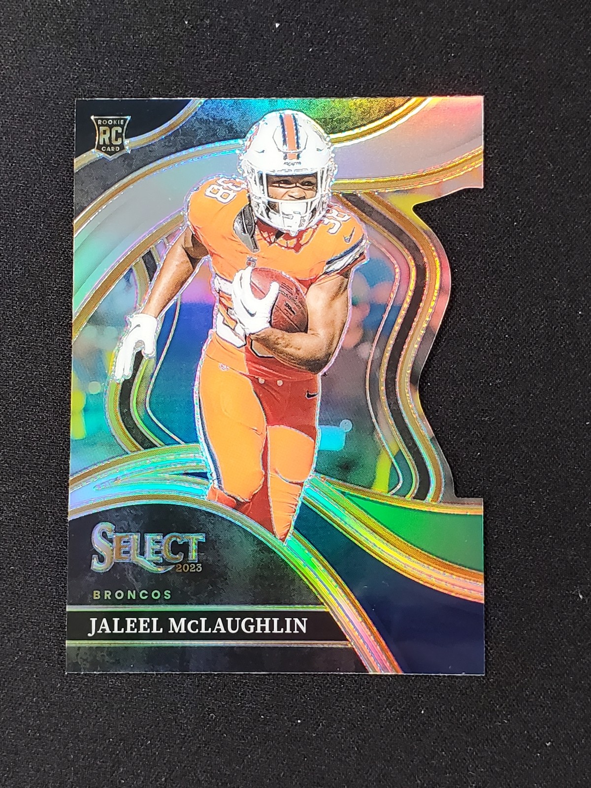 2023 Panini Select #265 Jaleel McLaughlin Black and Green Prizms Die Cuts