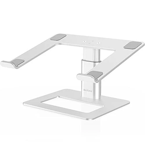 LAPTOP STAND Adjustable Computer Riser Aluminum Holder for Desk Silver BOYATA
