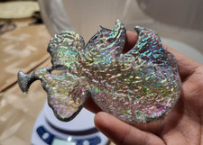 Angel with trumpet Plastic irridescent color christmas ornament