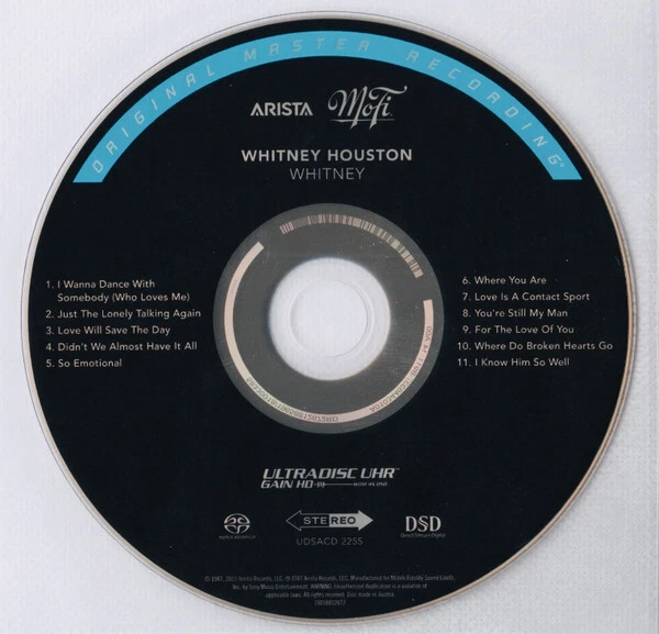 MOFI UDSACD-2255 WHITNEY HOUSTON WHITNEY! HYBRID SACD 2023 numbered sealed - Bild 4 von 4
