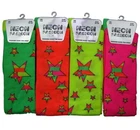 12 Pairs Girls Neon Stripe Stars Design Over the Knee Socks UK 12-3 - New