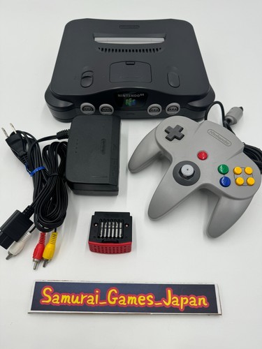 Nintendo 64 N64 Black Console + Controller + Accessory Region Free Used Tested - Afbeelding 17 van 34