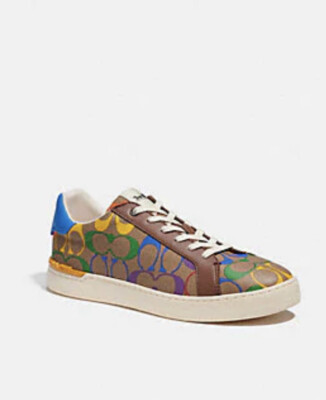 COACH Pride Rainbow Signature Low Top Sneaker Men's Size 10D NIB