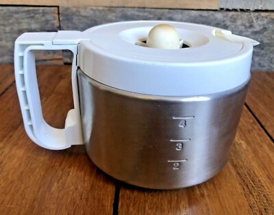 Cup Coffee Maker Carafe Lid White Cuisinart DCC-450 Part Stainless  Steel