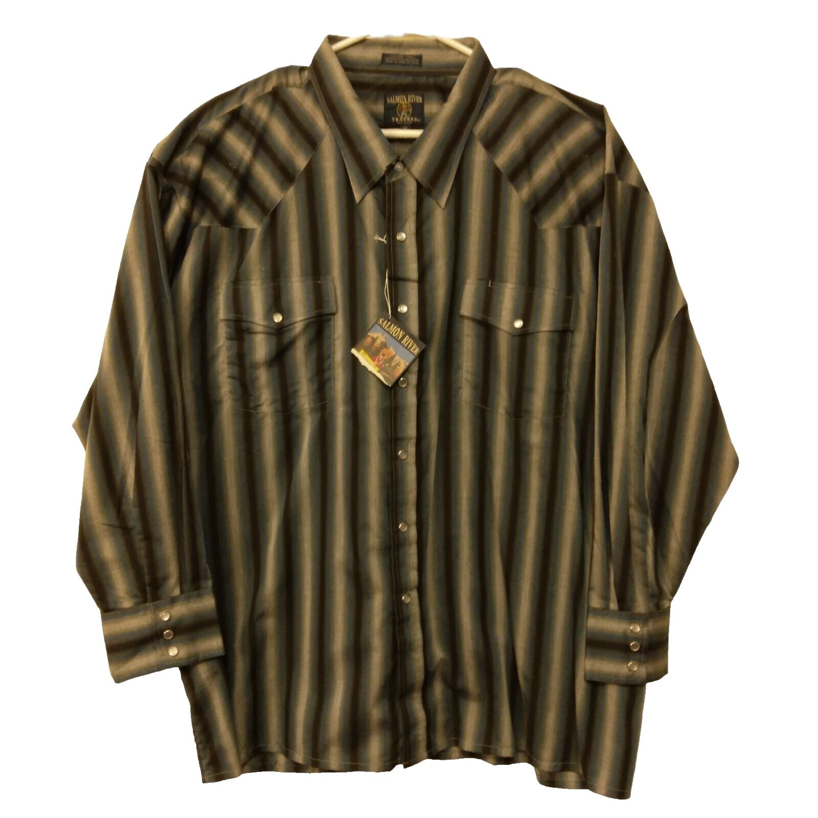Striped Big & Tall Casual Button-Down Shirts for Men