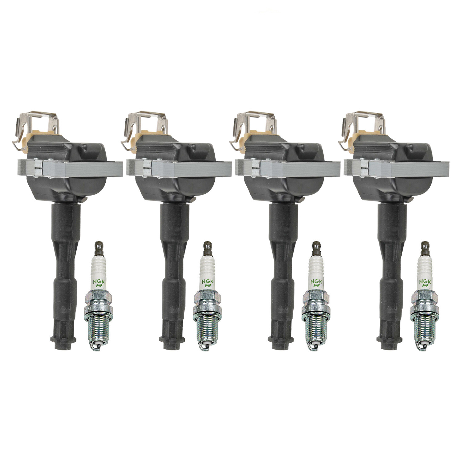 Bosch 4 Ignition Coil NGK 4 V-Power Spark Plug Kit For BMW E30 318i 318is 1.8 L4