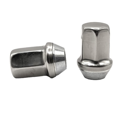 24 Stainless Steel Polished Capped OE Style M14x1.5 Lug Nuts For Chevy GMC NEW! - Picture 3 of 10