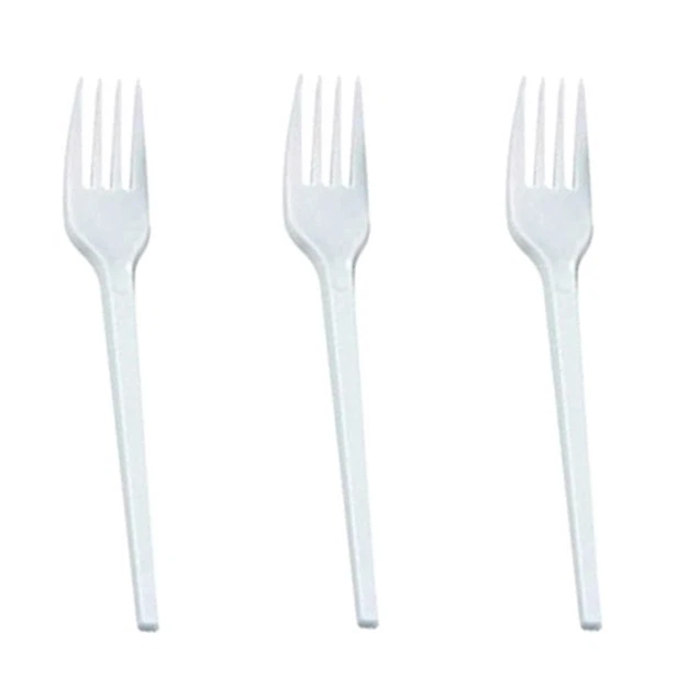 Plastik Gabel Einweg 1000 Weiße Plastikgabeln Einweg-Besteck – Praktisch Für Feiern, Grillabende & Events | 10x 100er Pack Einwegbesteck Gold