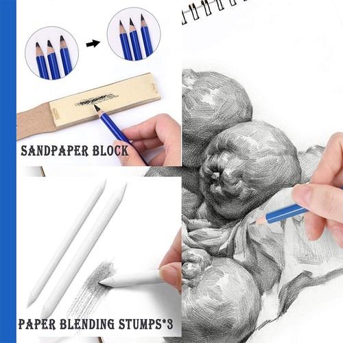 96PCS Drawing Sketching Colouring Art Kit Professional Artist Pencils Set Adult - Picture 5 of 12