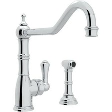 Rohl Perrin  Rowe U.4747APC-2 Polished Chrome Single Lever Kitchen Faucet w/Sid