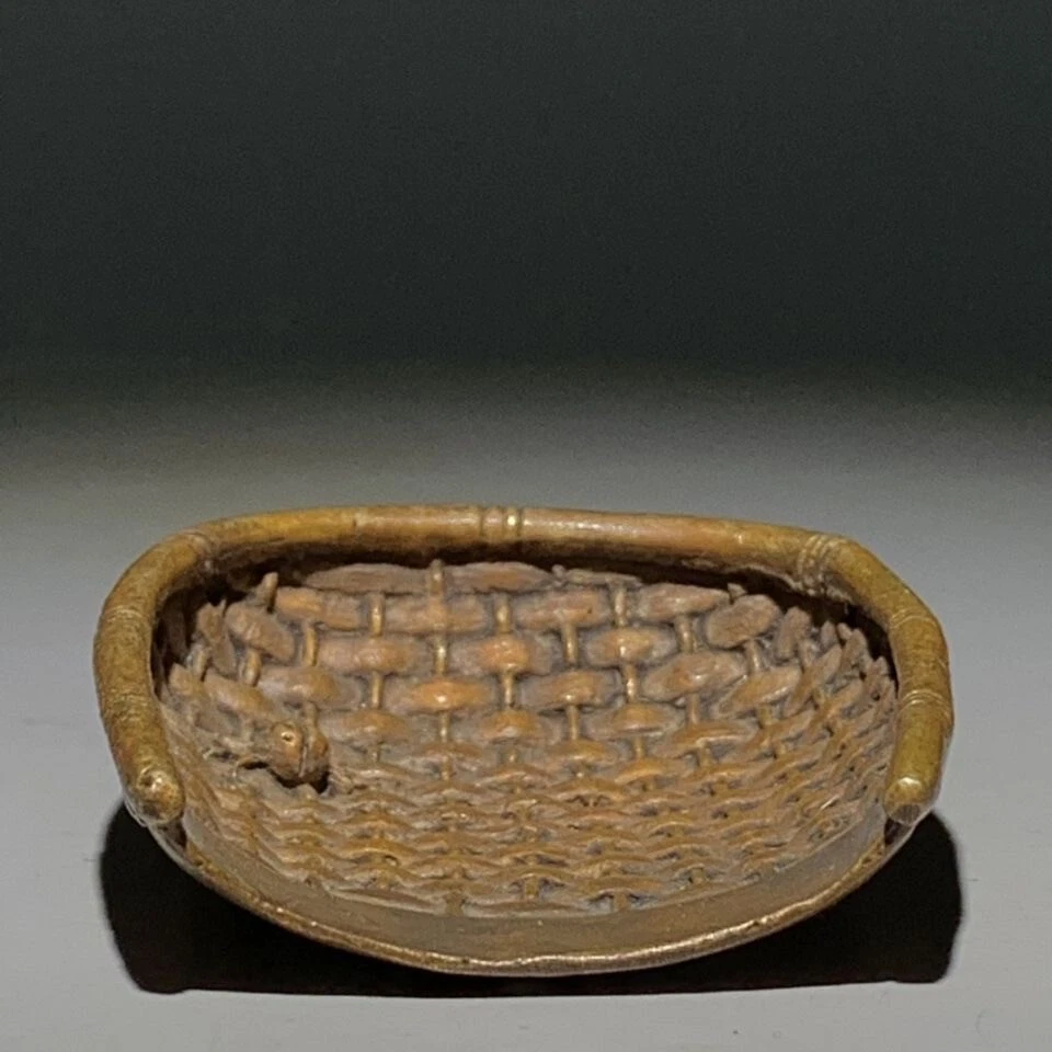 Arte Colección China Cobre Buena Cosecha Recogedor Figura Estatua Regalo Foto 3 de 4