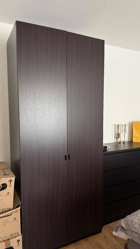 Kleiderschrank Holz schwarz Ikea