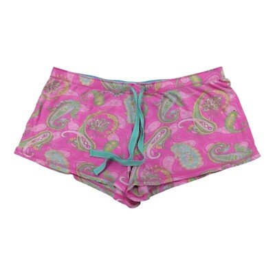 Insomniax Pajama Shorts Womens Large Pink Paisley Lounge Sleep