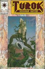 TUROK DINOSAUR HUNTER #1 SIGNED 2X RANDY ELLIOTT AND BART SEARS / VALIANT COMICS