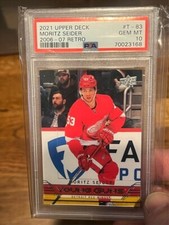 2021 Upper Deck 06-07 Retro Moritz Seider Detroit Red Wings Hockey#T83 PSA 10