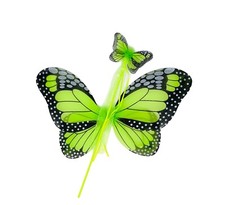 Butterfly Wings, Wand, Tutu Skirt Green 