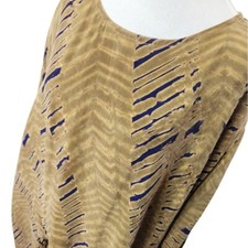 Exquisite Designer Hand Dyed Asymmetrical Dress Greens and Blues OS