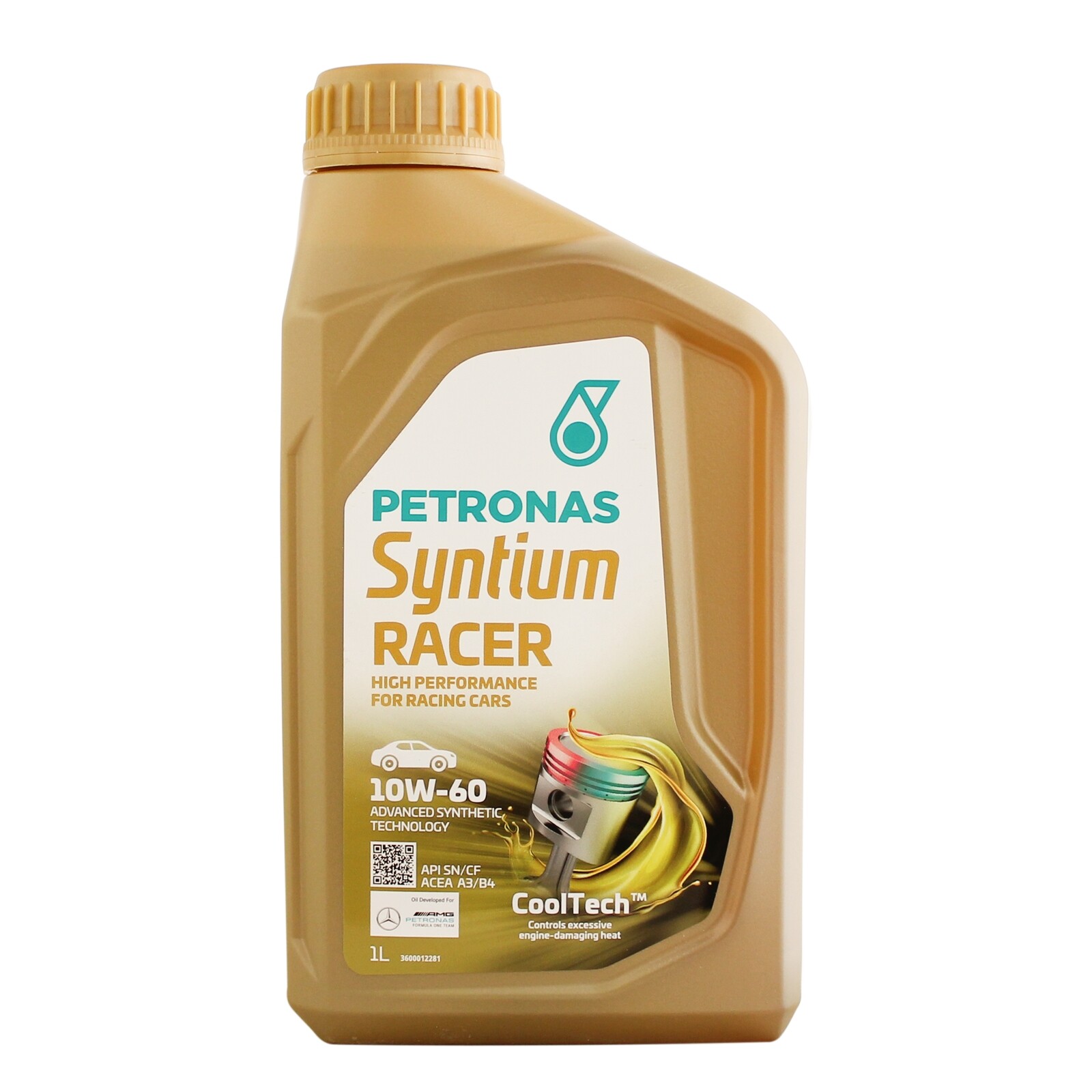 PETRONAS Syntium Racer 10W-60 10W60 Fully Synthetic Car Engine Oil - 1 Litre 1L