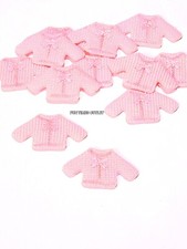 Mini Suéter 12 Baby Shower Niña Crochet Fiesta Favores Rosa Nina Recuerdos Tejido