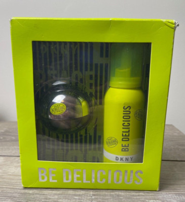DKNY Be Delicious EDP Perfume and Shower Mousse Set New Open Box