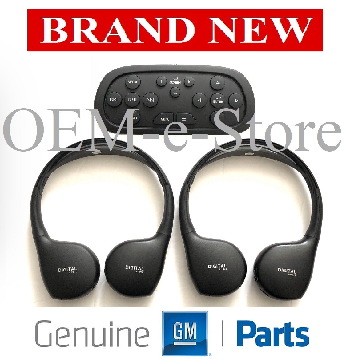 2017-2022 Chevrolet Suburban Tahoe Rear Entertainment 2 Headphones 2 Remotes E