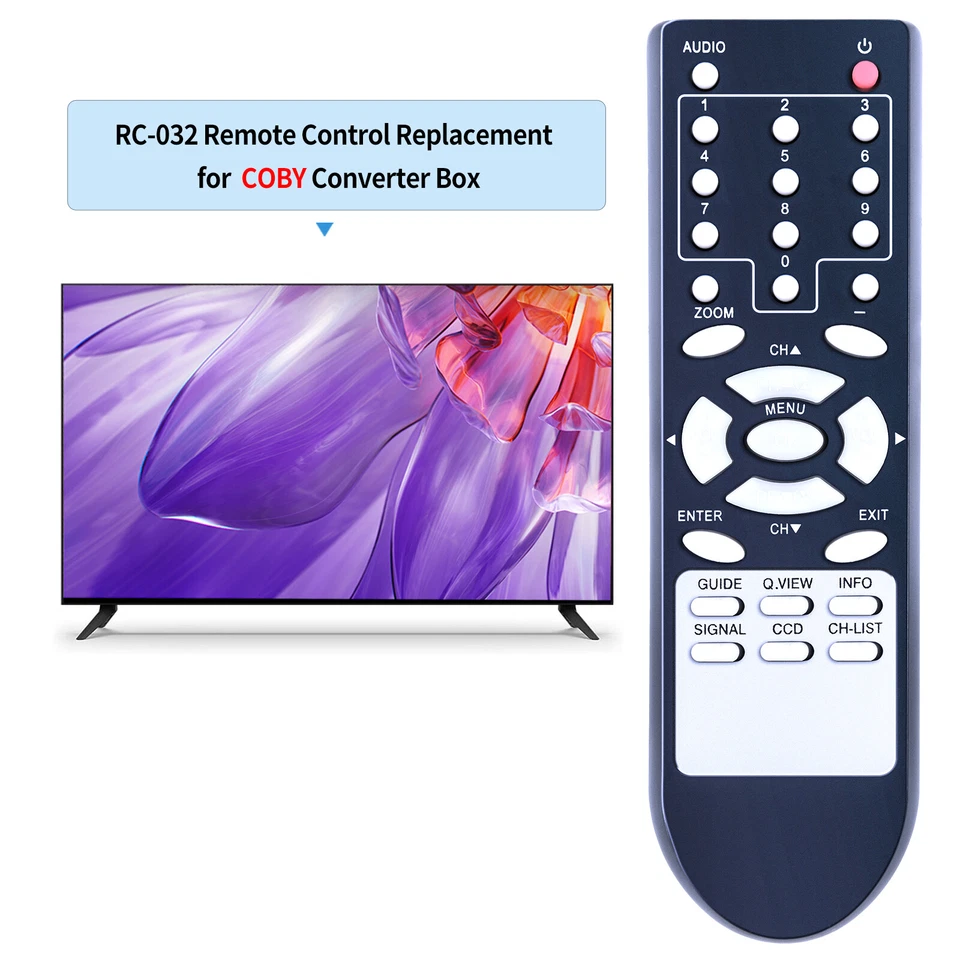 New RC-032 Remote Control For COBY Converter box DTV100 DTV101 DTV102 DTV103 - Image 2 of 4