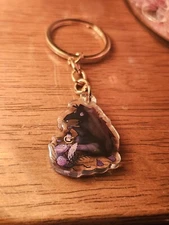 Plague Doctor Black Rat With Roses And Lantern key chains