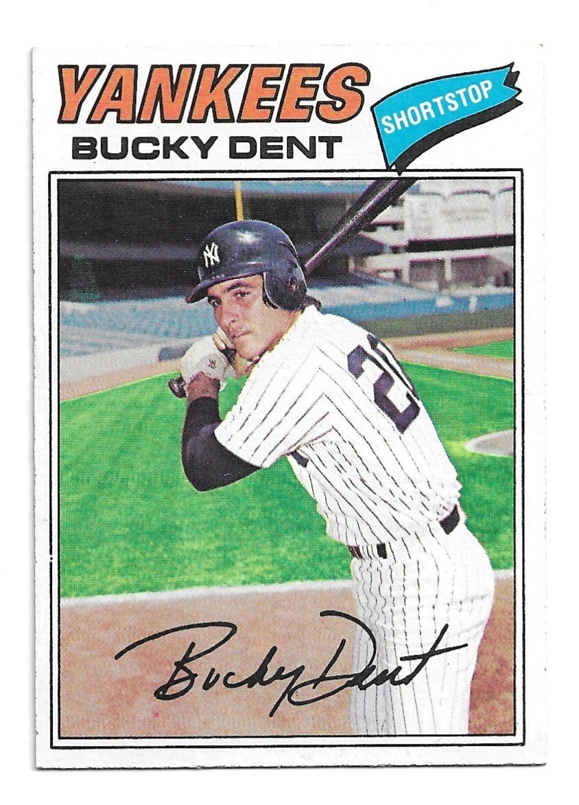 1977 Topps Burger King #14 Bucky Dent, New York Yankees