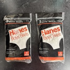 Vintage 90 s Boys Hanes Briefs 1992 Size 12 Tighty-Whitey 100 Cotton Underwear