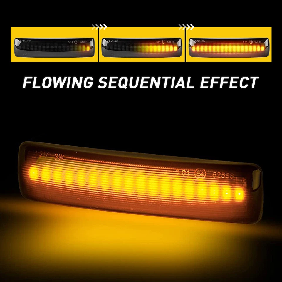 Fit For Land Rover Discovery 3/4 Black Smoked Side Indicator LED Repeater Light - Image 4 of 4