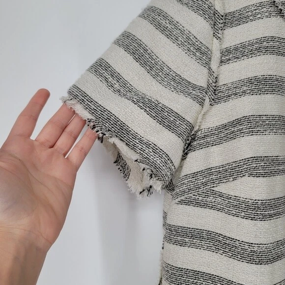 Abito Michael Kors NUOVO tweed righe catena manica corta cambio taglia 10