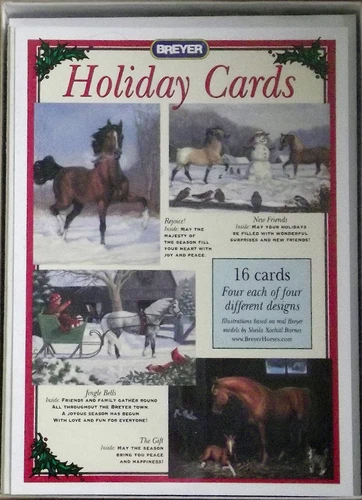 Breyer 702801 Original Horse Holiday Christmas Cards 16 Pack -  4 Designs  NIB