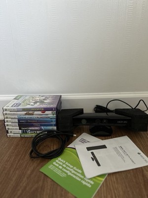 Microsoft Xbox 360 Kinect Sensor Bar w/ 8 Games, authentic, tested