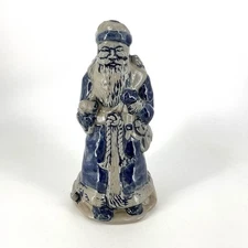 Rowe Pottery Santa Claus 2000 Annual Salt Glazed Figurine 10” Tall