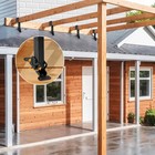 Heavy-Duty Roof Riser Brackets Kit Adjustable Angle Pergola Black